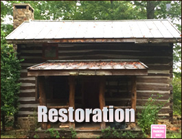 Historic Log Cabin Restoration  Calypso, North Carolina